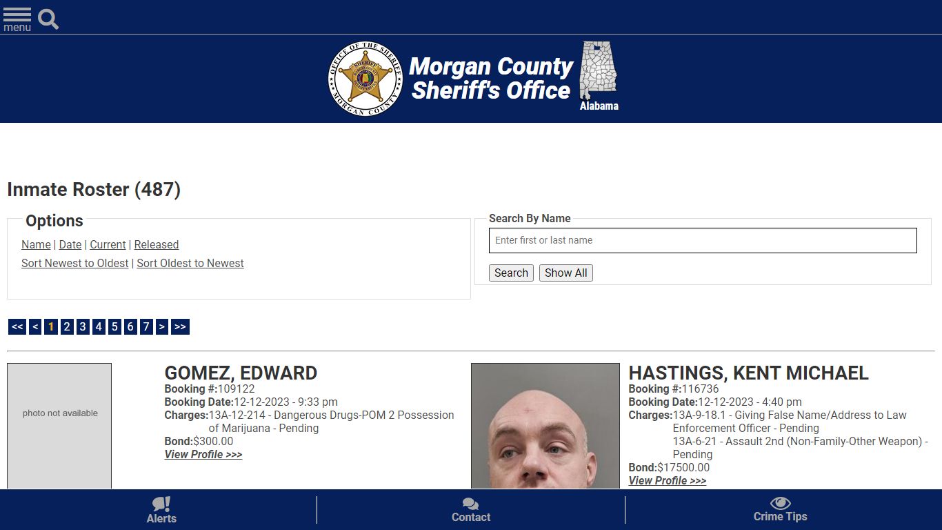 Inmate Roster (482) - Morgan County Sheriff, Al